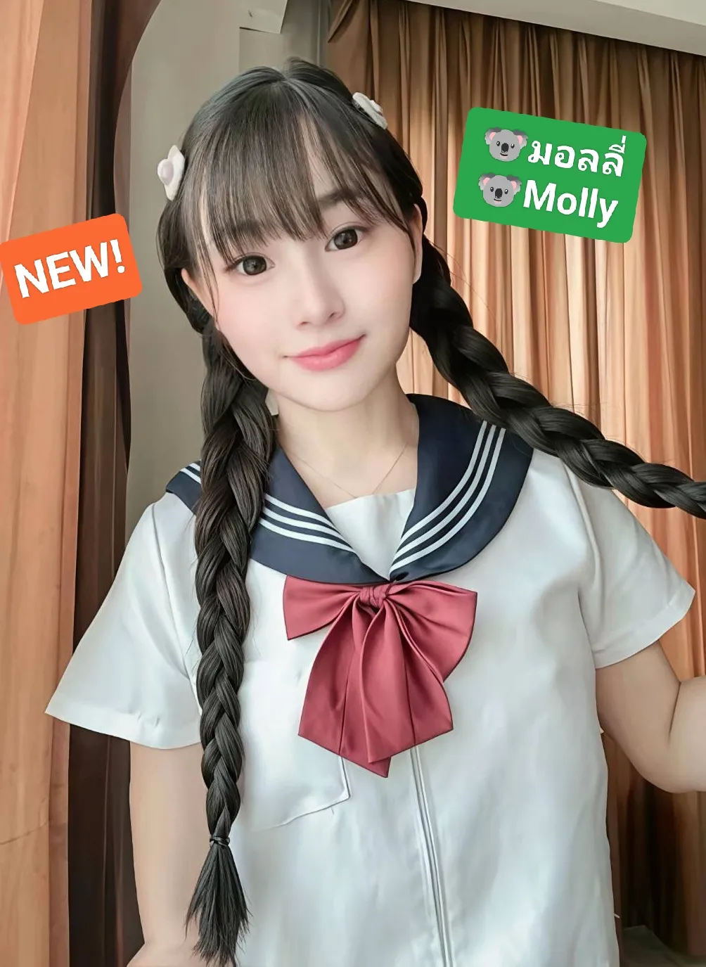 🐧มอลลี่ Molly🐧💕BNK88💕 💥NEW💥🔥อายุ20 ตัวเล็กสวยน่าร้ากก คาวาอี้ ขาวใสวิ้งบางกรอบ 20yo Young &Kawaii Cutie Small & Crispy Aura White🔥 รับงานไซด์ไลน์ กรุงเทพมหานคร เขตบางนา BTS รูปที่ 3 | NongNong