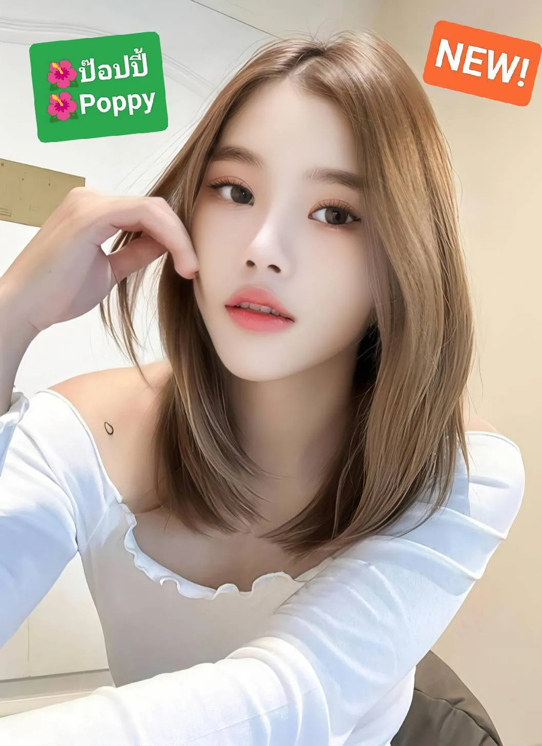 🌺ป๊อปปี้ Poppy🌺💕BNK88💕📌💛บางนา Bang Na💛💥New💥🔥ตัวเล็กสวยขาวหวานบางกรอบ อายุ21 นมแท้ Beautiful 21yo, Sweet Small Slim Crispy Cutie🔥 ไซด์ไลน์ Bangkok Khet Bang Na